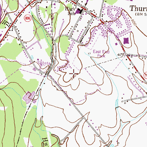 Topographic Map of Gateway, MD
