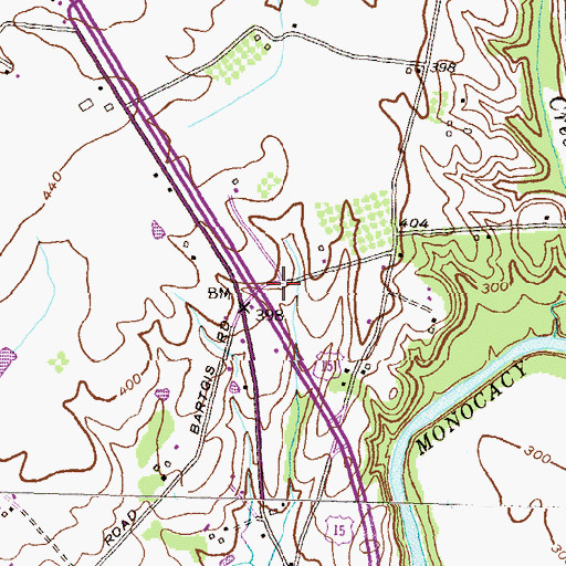 Topographic Map of Harmony Hill, MD