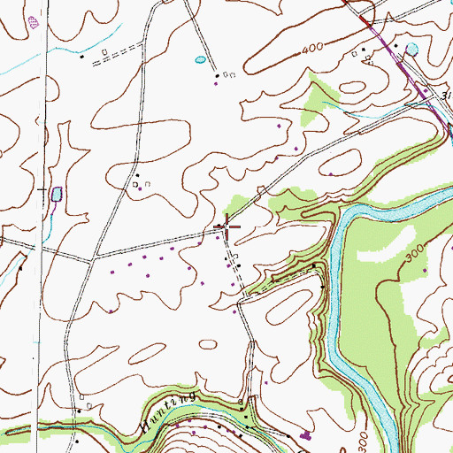 Topographic Map of Hunt Club Acres, MD