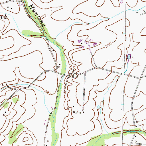 Topographic Map of Hunting Creek School (historical), MD