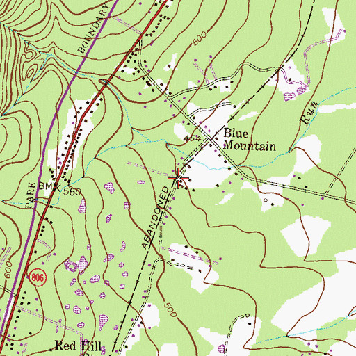 Topographic Map of Knowles, MD