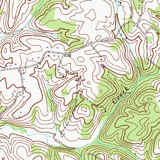 Topographic Map of Lamberts Acres, MD