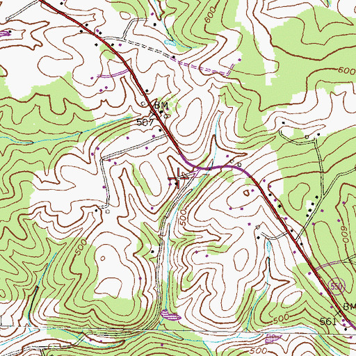 Topographic Map of Mabels Manor, MD