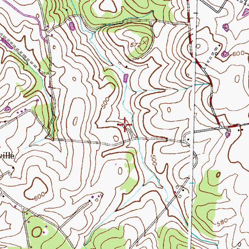 Topographic Map of Mort Hills, MD