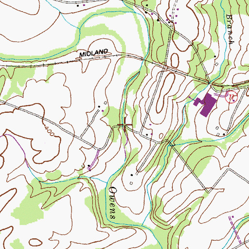 Topographic Map of Old Mill Road Bridge, MD
