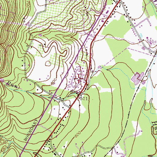 Topographic Map of Poplar Knob, MD