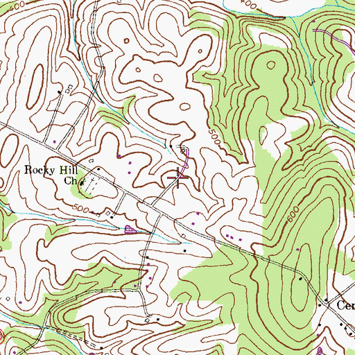 Topographic Map of Sunset Acres, MD