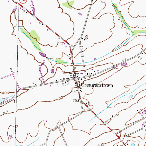 Topographic Map of Union Bethel Cemetery, MD