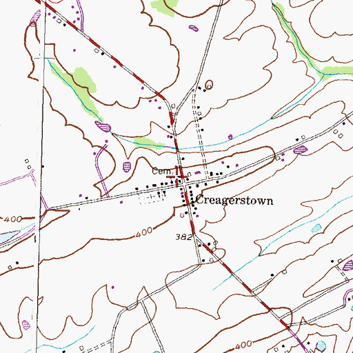 Topographic Map of Union Bethel Church, MD