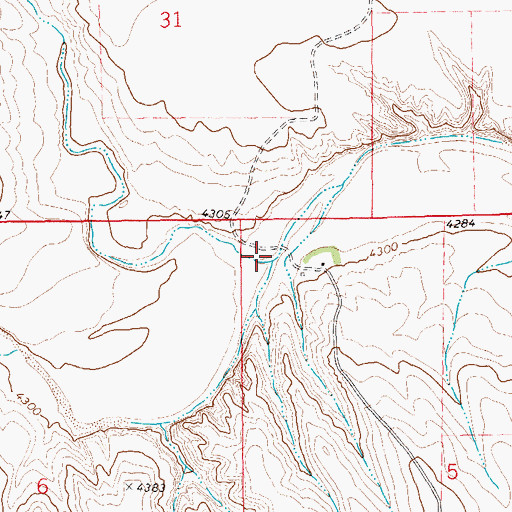 Topographic Map of Cottonwood Creek, CO