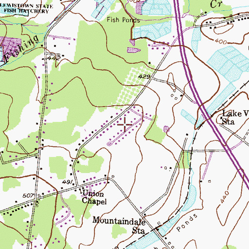 Topographic Map of Ziegler Estates, MD