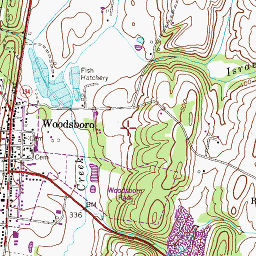 Topographic Map of Copper Oaks, MD