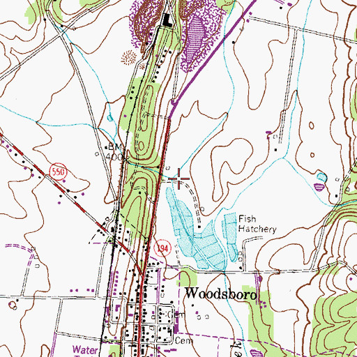 Topographic Map of Le Gore Branch, MD