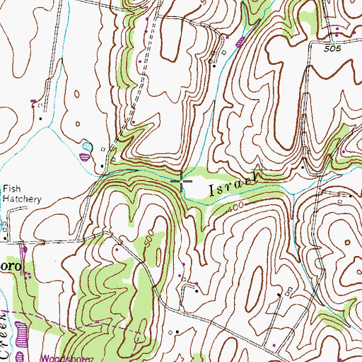 Topographic Map of Renner Branch, MD