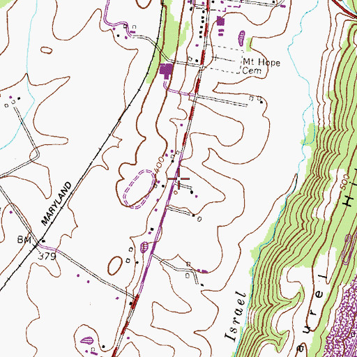 Topographic Map of Stovers, MD