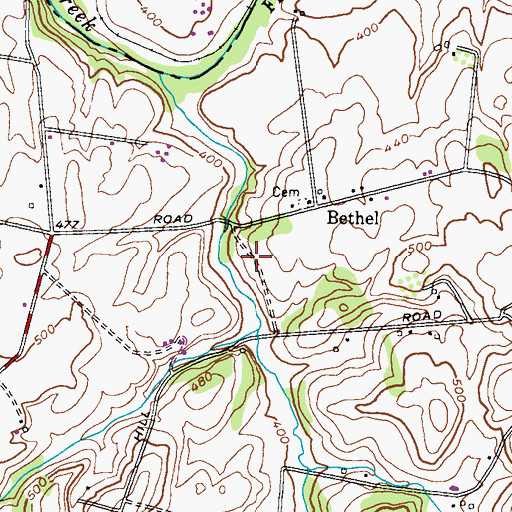 Topographic Map of Bethel Church (historical), MD