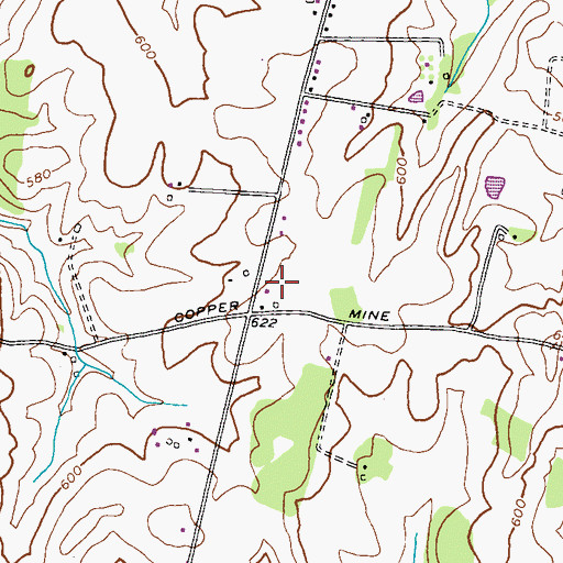 Topographic Map of Coppermine Estates, MD