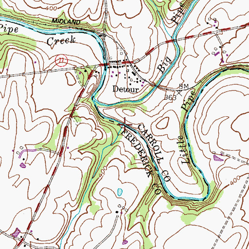 Topographic Map of Delaplane Mill (historical), MD