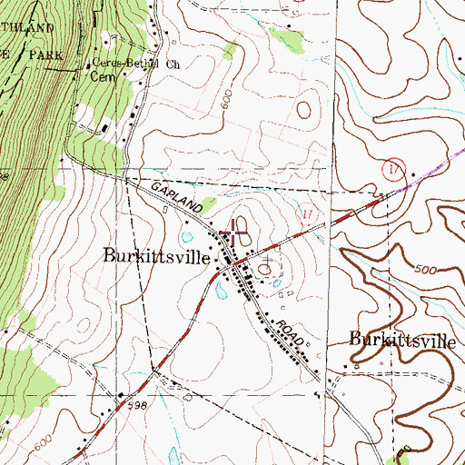 Topographic Map of Evangelical Reformed Church, MD