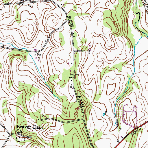 Topographic Map of German Baptist Cemetery, MD