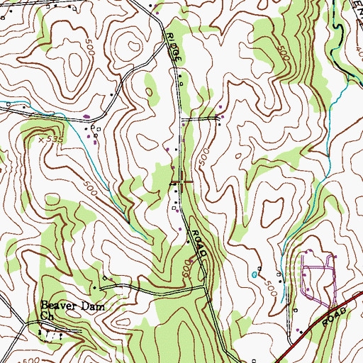 Topographic Map of German Baptist Church, MD