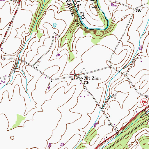 Topographic Map of Haughs German Reformed Church (historical), MD
