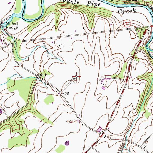 Topographic Map of Haughs Hideway, MD