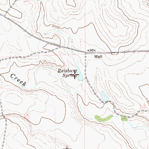 Topographic Map of Reisburg Spring, CO