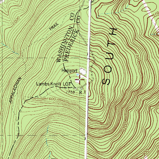 Topographic Map of Lambs Old Field, MD