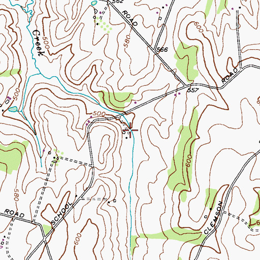 Topographic Map of Lovejoy Estates, MD