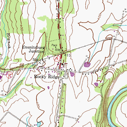 Topographic Map of Monocacy Church of the Brethren, MD