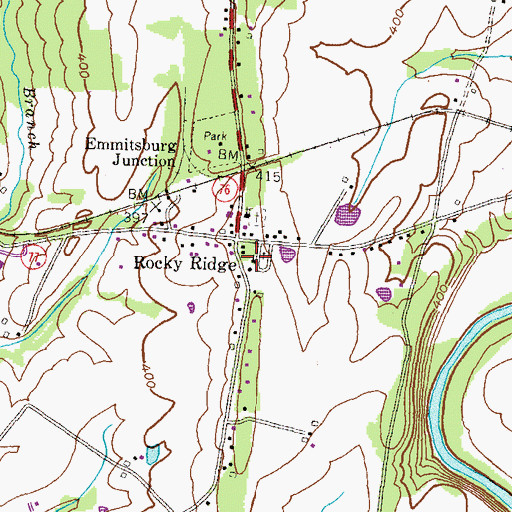 Topographic Map of Mount Tabor United Church of Christ, MD