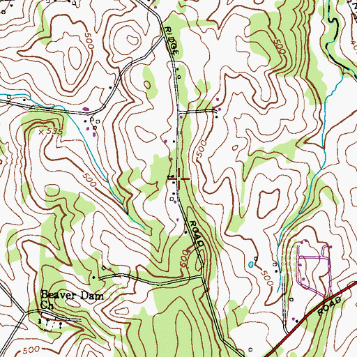 Topographic Map of Mountain View School (historical), MD