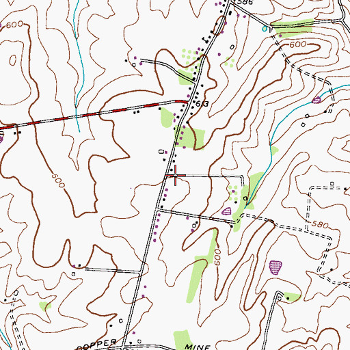 Topographic Map of Mounts Scenic Acres, MD