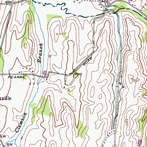 Topographic Map of Sams Creek Cemetery, MD
