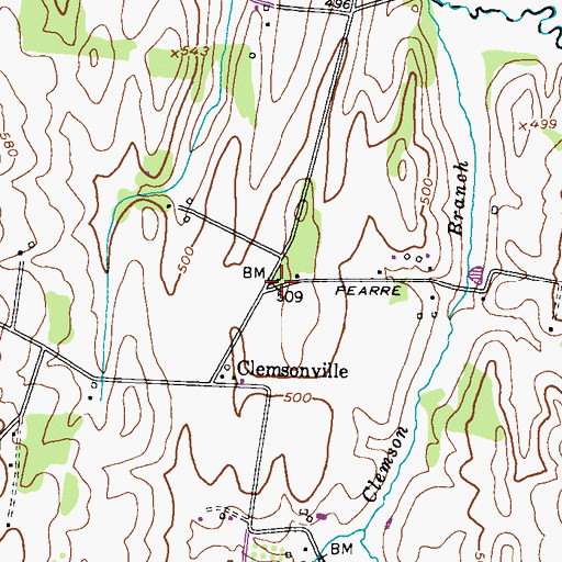 Topographic Map of Sams Creek Church, MD