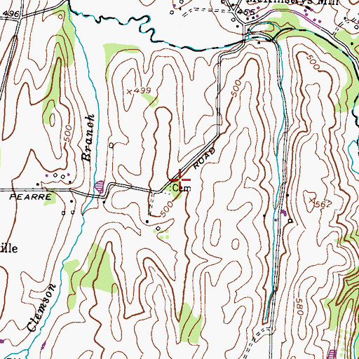 Topographic Map of Sams Creek Methodist Protestant Church (historical), MD