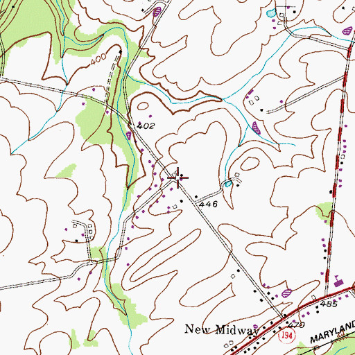 Topographic Map of Sharrer Heights, MD