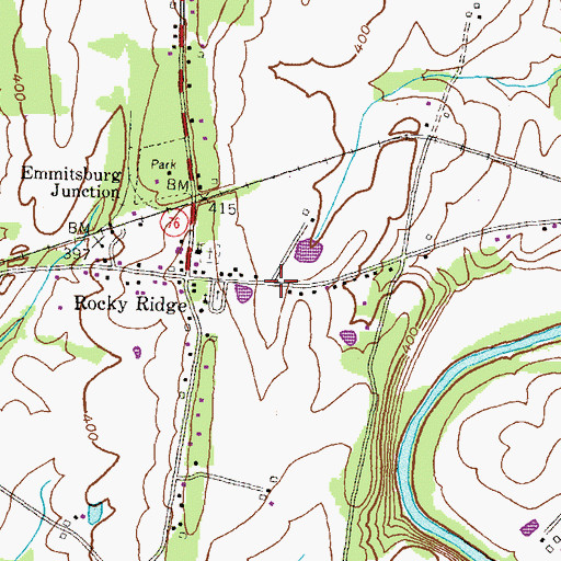 Topographic Map of Vicmyer Vista, MD