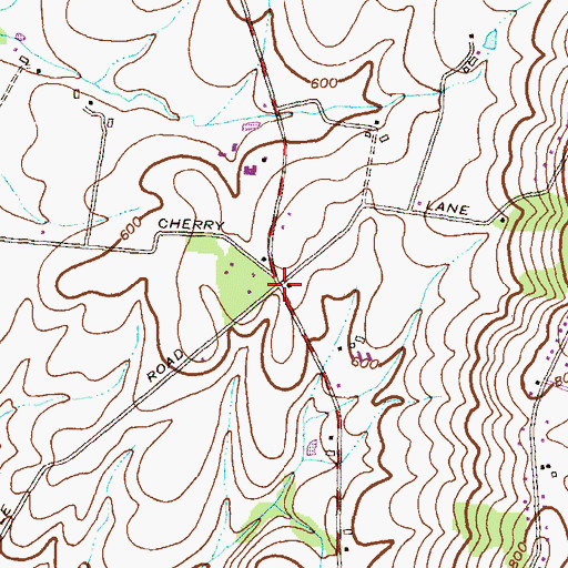 Topographic Map of Beachley, MD