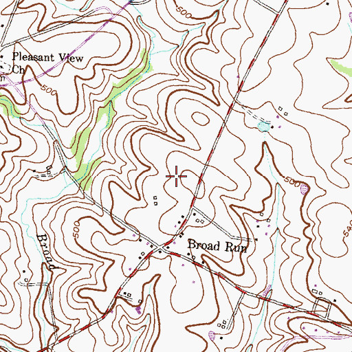 Topographic Map of Bellemonte, MD