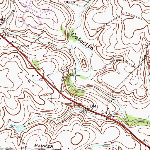 Topographic Map of Bolivar Branch, MD
