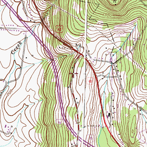 Topographic Map of Catoctin Acres, MD