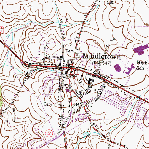 Topographic Map of Christ Reformed Church, MD