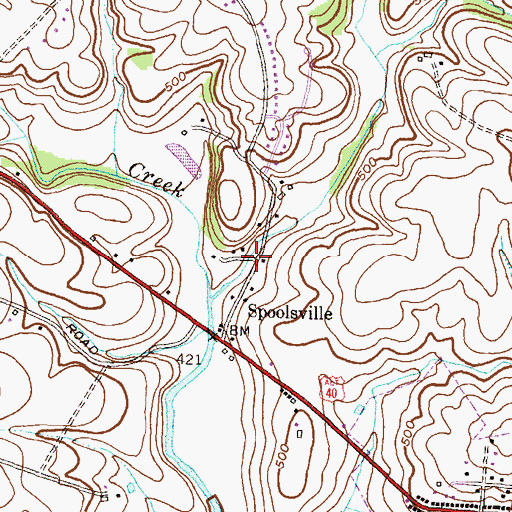 Topographic Map of Cowell, MD