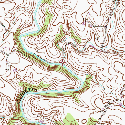 Topographic Map of Deer Springs Branch, MD