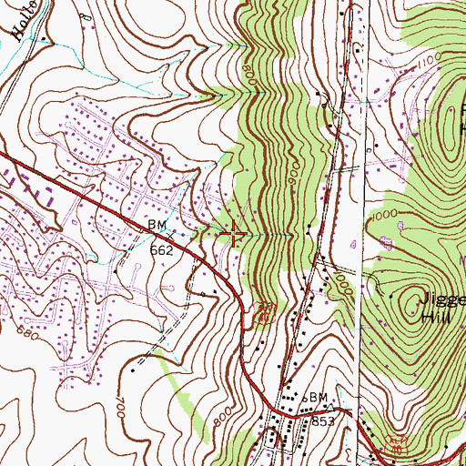 Topographic Map of Edinburg Forest, MD
