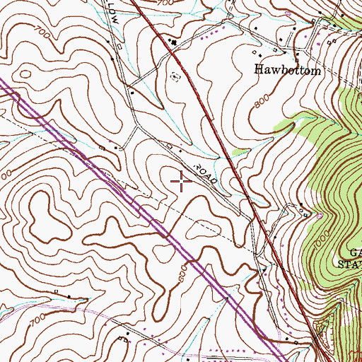 Topographic Map of Gambrill South, MD