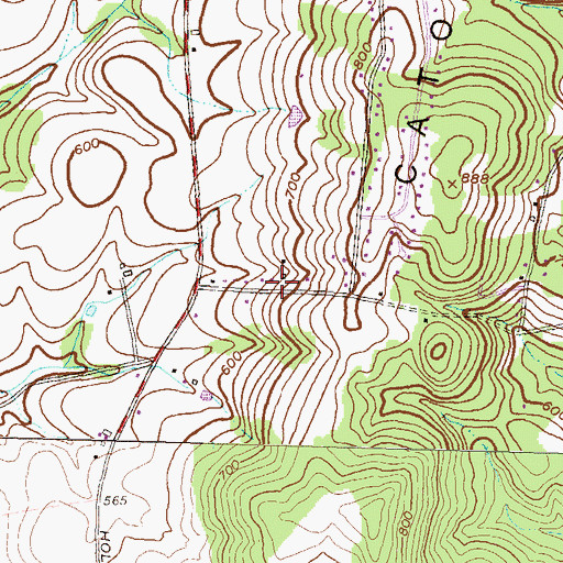 Topographic Map of Glenridge Estates, MD