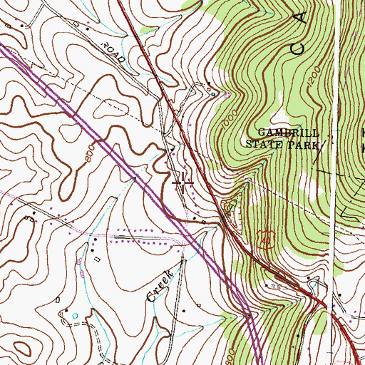 Topographic Map of Hollow Road Estates, MD